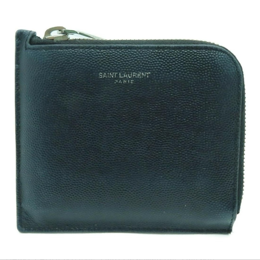 Saint Laurent YSL Card Case Black Calfskin
Leather.
